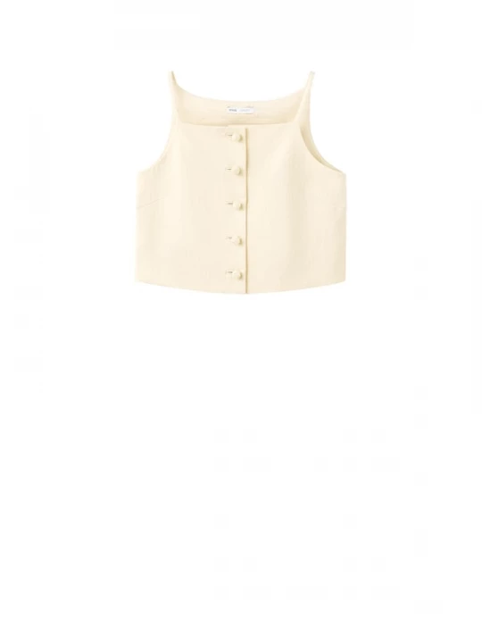 Foto van product MANGO Top 'Bonnie' pasteelgeel
