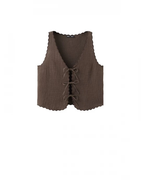 Foto van product MANGO Top 'CORFU' chocoladebruin