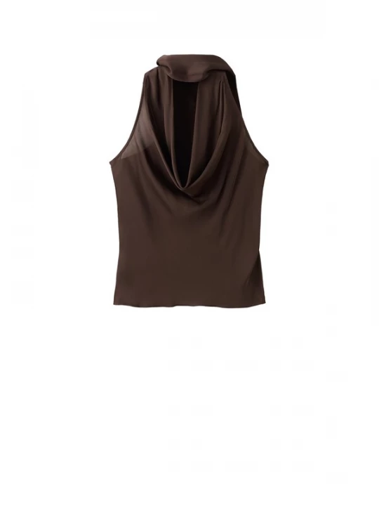 Foto van product MANGO Top 'Fleki' chocoladebruin