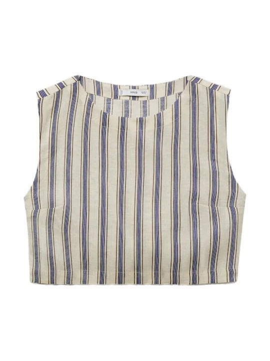 Foto van product MANGO Top 'FRED' sand / navy / lichtblauw / donkerbruin