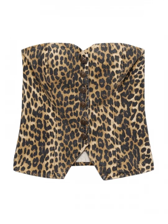 Foto van product MANGO Top 'LEO' bruin / lichtbruin