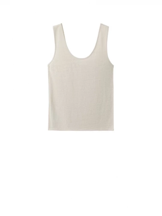 Foto van product MANGO Top 'LIN' greige
