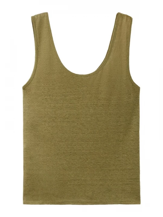 Foto van product MANGO Top 'LIN' olijfgroen