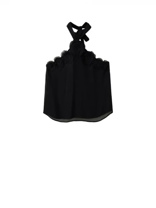 Foto van product MANGO Top 'LINDSAY' zwart