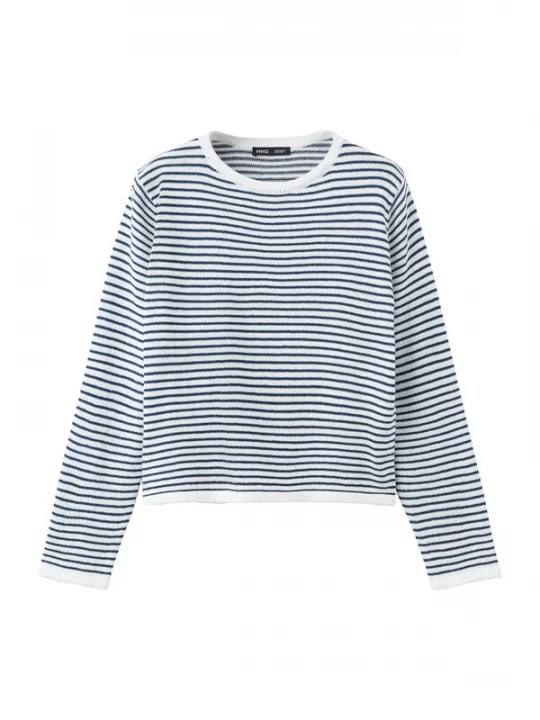 Foto van product MANGO Trui 'CALEOTA' navy / wit