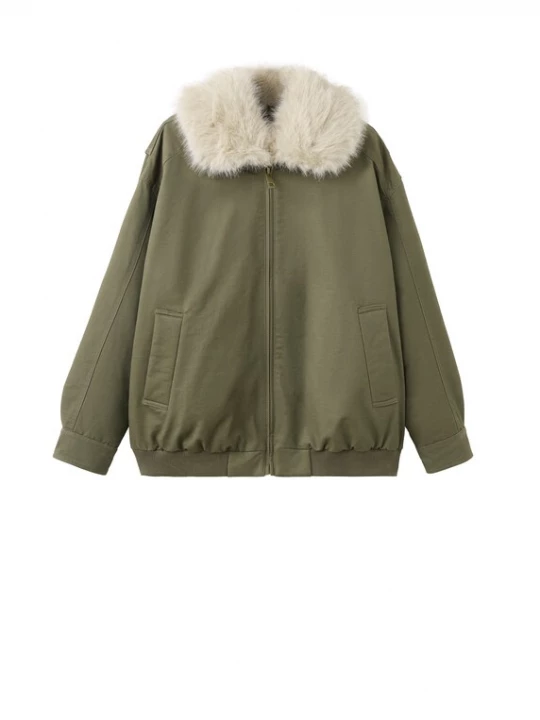 Foto van product MANGO Tussenjas 'ALASKA' taupe / spar