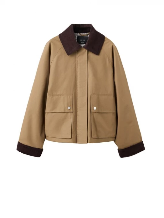 Foto van product MANGO Tussenjas 'JAZMIN' beige / donkerbruin