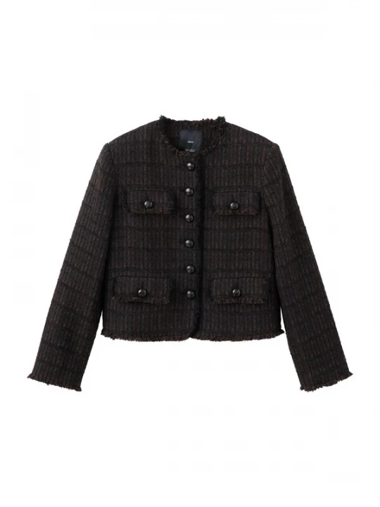 Foto van product MANGO Tussenjas 'MONACO' bruin / zwart