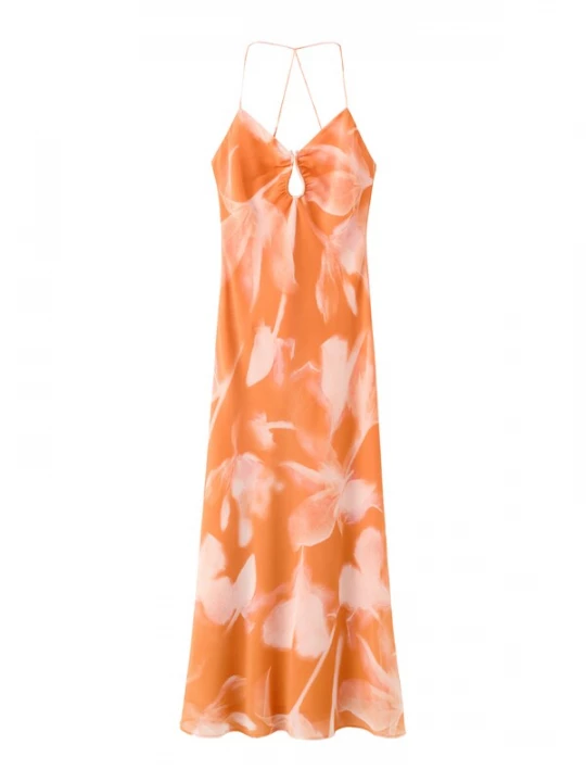 Foto van product MANGO Zomerjurk 'MARCELO' oranje / pastelroze