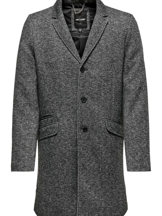 Foto van product Mantel Only & Sons donkergrijs gemêleerd