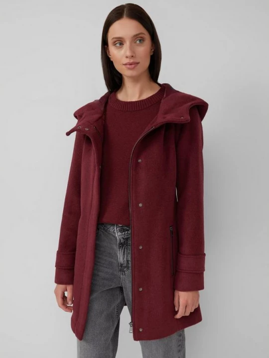 Foto van product Mantel van een wolmix in een slim fit met ceintuur s.Oliver rood
