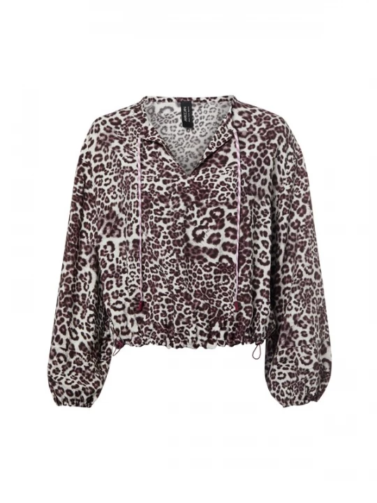 Foto van product Marc Cain Blouse ecru / chocoladebruin