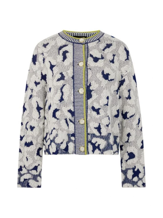 Foto van product Marc Cain Gebreid vest blauw / lichtgrijs