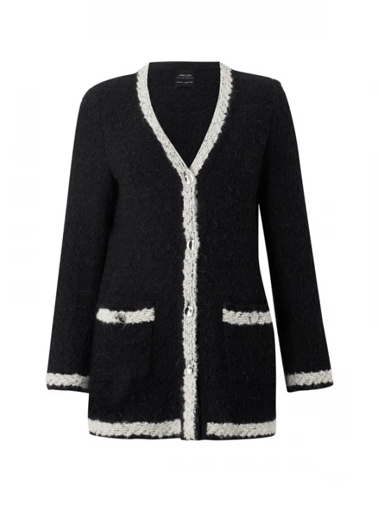 Foto van product Marc Cain Gebreid vest crème / zwart