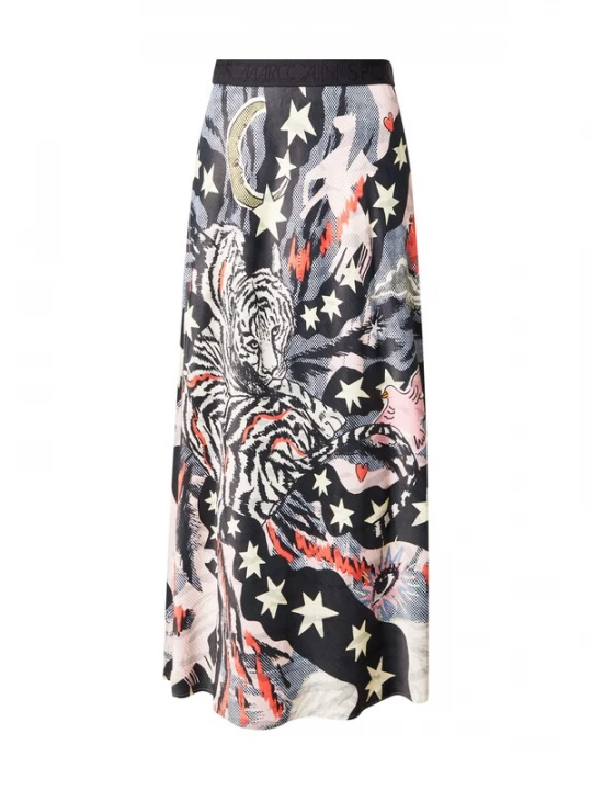 Foto van product Marc Cain Rok navy / oranje / zwart / wit