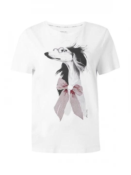 Foto van product Marc Cain Shirt lavendel / bordeaux / zwart / wit