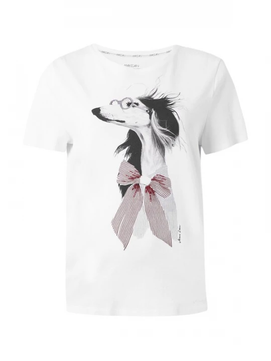 Foto van product Marc Cain Shirt lavendel / bordeaux / zwart / wit
