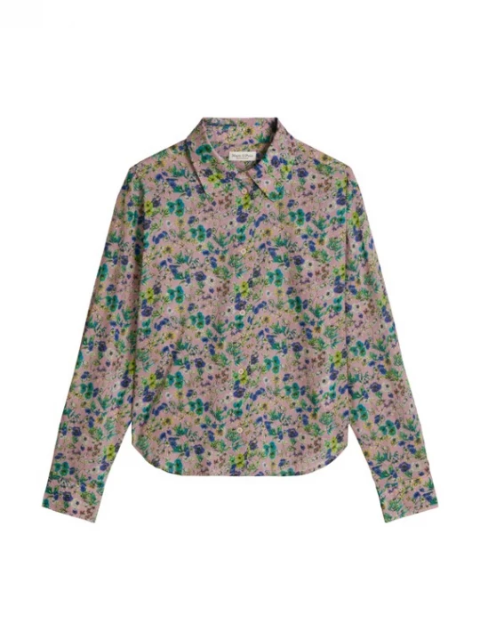 Foto van product Marc O'Polo Blouse blauw / petrol / lichtgroen / oudroze