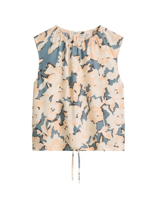 Foto van product Marc O'Polo Blouse camel / lichtbeige / petrol / zwart