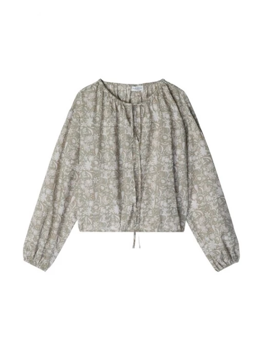Foto van product Marc O'Polo Blouse camel / smaragd / wit