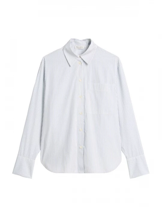 Foto van product Marc O'Polo Blouse smoky blue / donkerblauw / wit