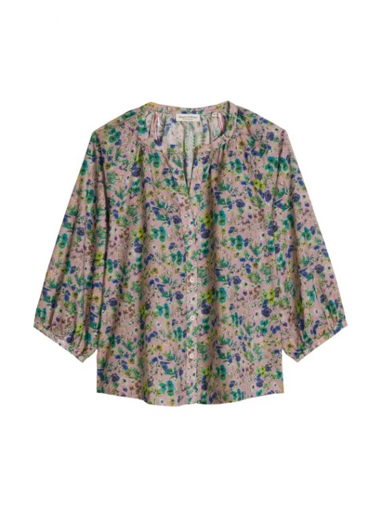 Foto van product Marc O'Polo Blouse turquoise / royal blue / koningsblauw / groen / oudroze