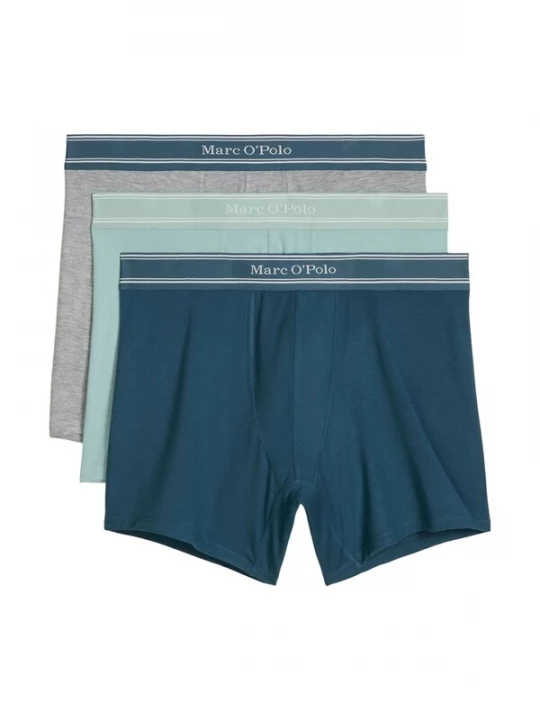 Foto van product Marc O'Polo Boxershorts ' Modal ' donkerblauw / grijs gemêleerd / lichtgroen