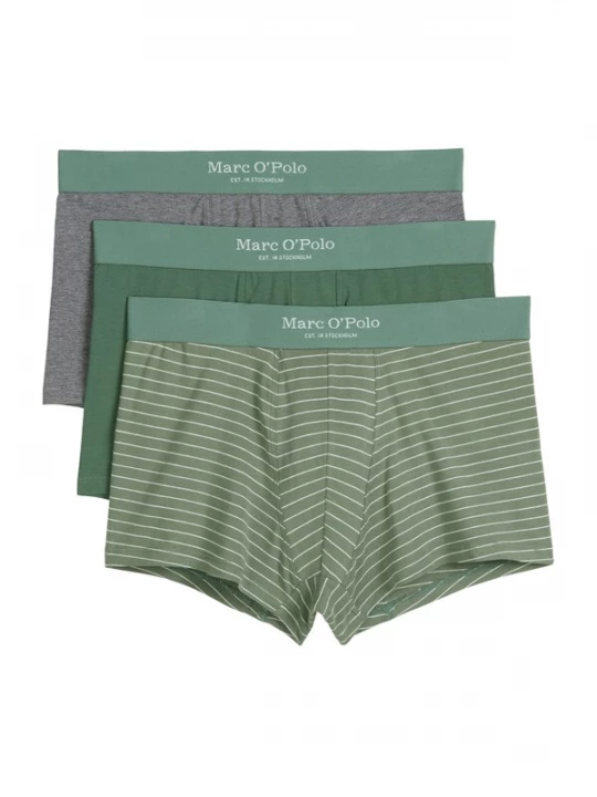 Foto van product Marc O'Polo Boxershorts ' Trunk Essentials ' grijs gemêleerd / grasgroen