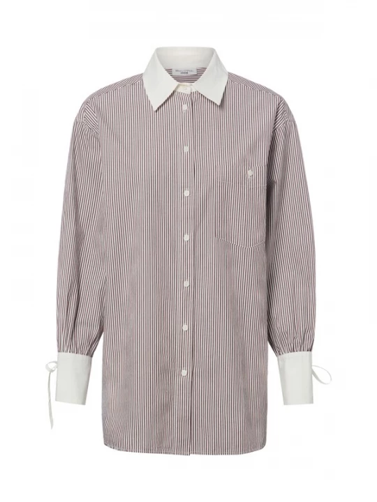 Foto van product Marc O'Polo DENIM Blouse chocoladebruin / natuurwit