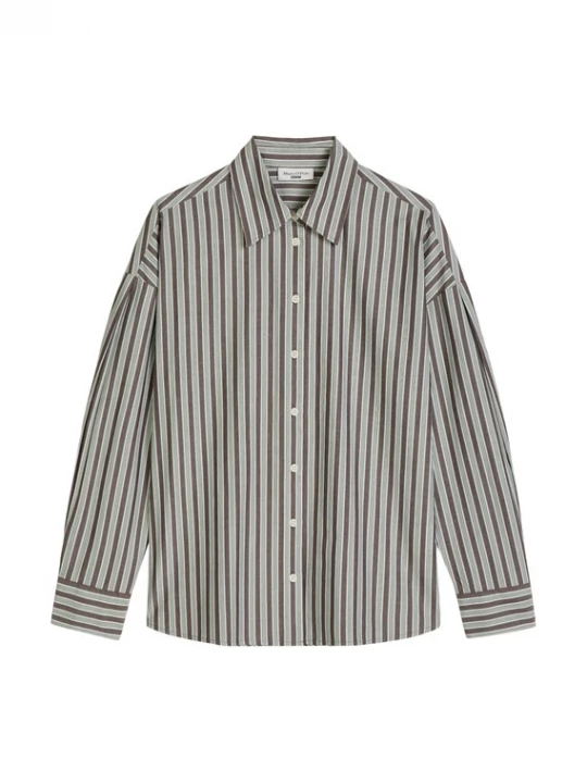 Foto van product Marc O'Polo DENIM Blouse lichtblauw / donkerbruin / groen / pastelgroen