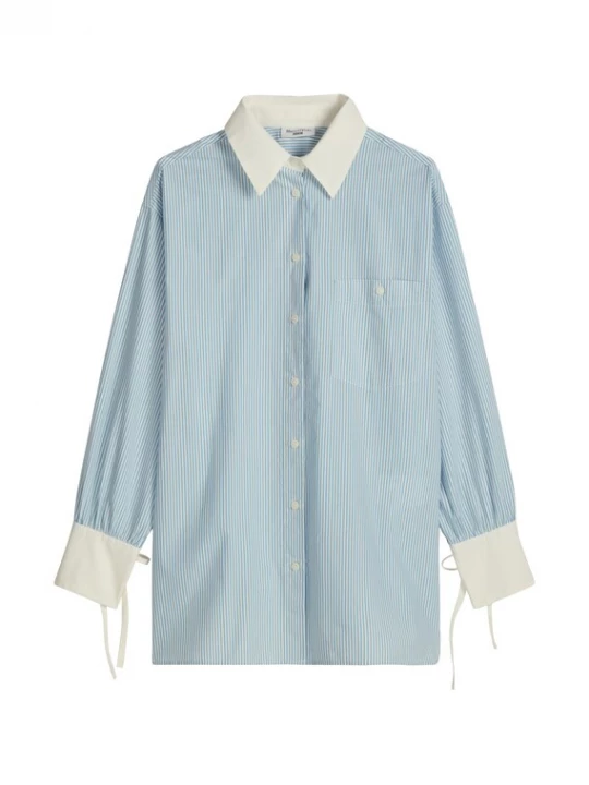 Foto van product Marc O'Polo DENIM Blouse lichtblauw / wit