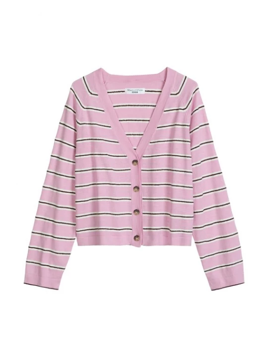 Foto van product Marc O'Polo DENIM Gebreid vest rosa / zwart / wit