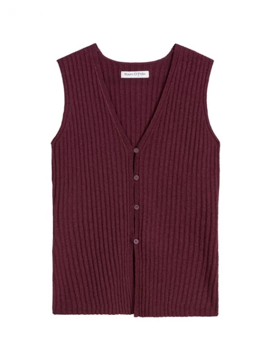 Foto van product Marc O'Polo DENIM Gebreide bodywarmer bordeaux