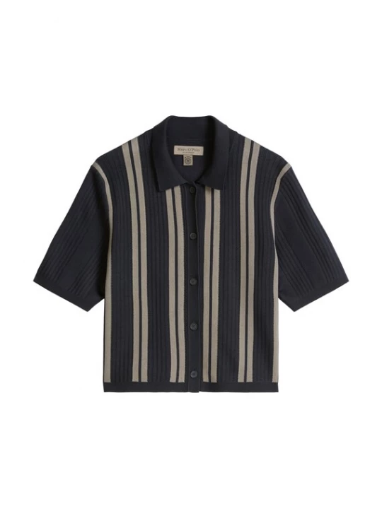 Foto van product Marc O'Polo Gebreid vest beige / blauw