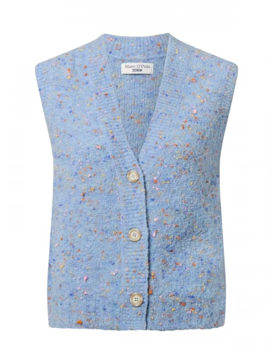 Foto van product Marc O'Polo Gebreid vest blauw gemêleerd