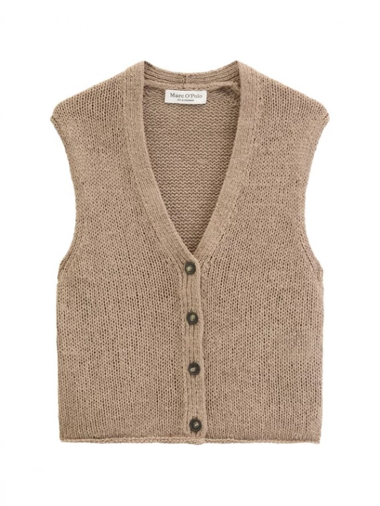 Foto van product Marc O'Polo Gebreid vest bruin