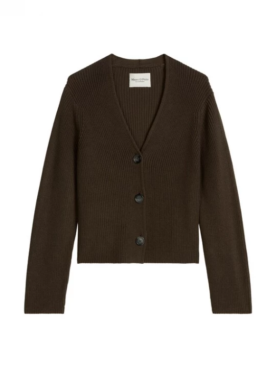 Foto van product Marc O'Polo Gebreid vest donkerbruin
