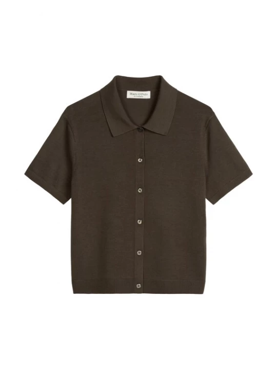 Foto van product Marc O'Polo Gebreid vest donkerbruin