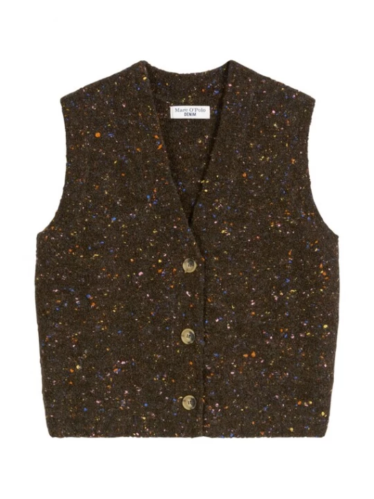 Foto van product Marc O'Polo Gebreid vest donkerbruin