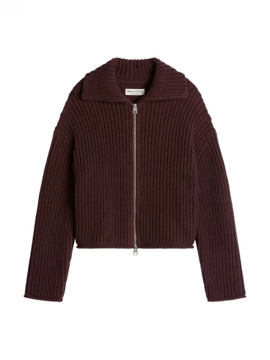 Foto van product Marc O'Polo Gebreid vest donkerrood