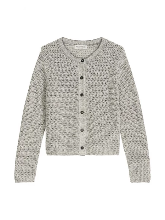 Foto van product Marc O'Polo Gebreid vest zwart / natuurwit