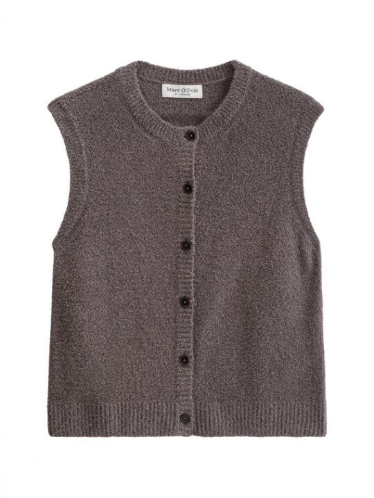 Foto van product Marc O'Polo Gebreide bodywarmer bruin gemêleerd