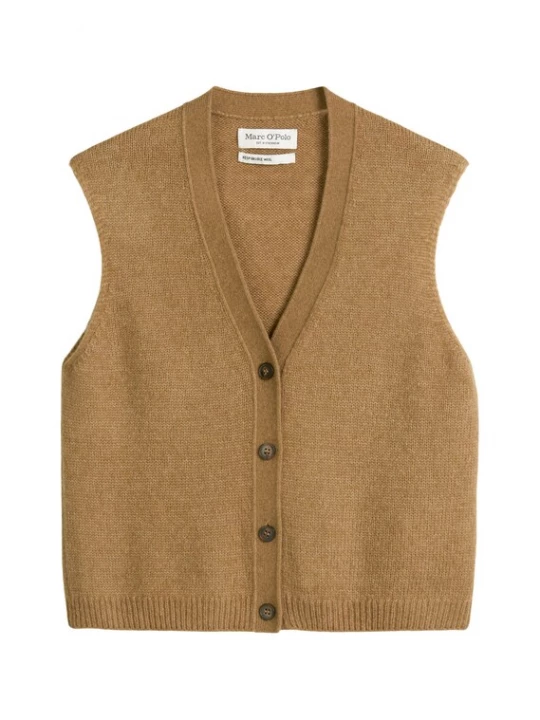 Foto van product Marc O'Polo Gebreide bodywarmer karamel
