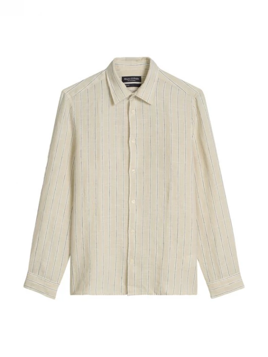 Foto van product Marc O'Polo Overhemd beige / donkergrijs / wit