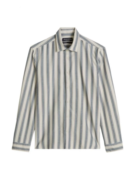 Foto van product Marc O'Polo Overhemd duifblauw / wit