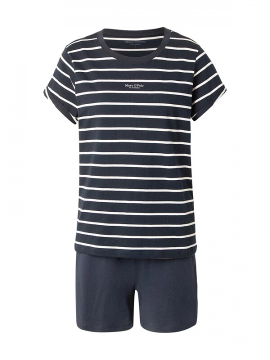 Foto van product Marc O'Polo Pyjama donkerblauw / wit