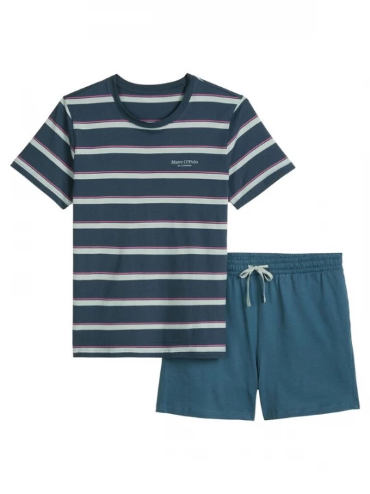 Foto van product Marc O'Polo Pyjama kort ' Mix N Match ' crème / donkerblauw / rood