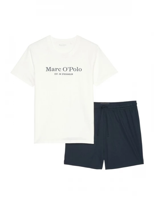 Foto van product Marc O'Polo Pyjama lang blauw / wit