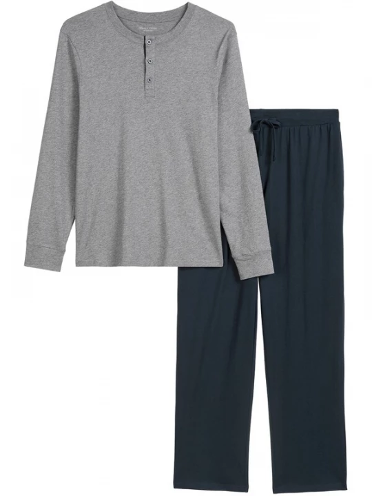 Foto van product Marc O'Polo Pyjama lang 'Mix N Match' donkerblauw / grijs gemêleerd