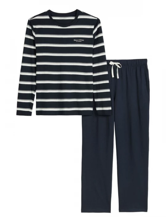 Foto van product Marc O'Polo Pyjama lang ' Mix N Match ' nachtblauw / wit